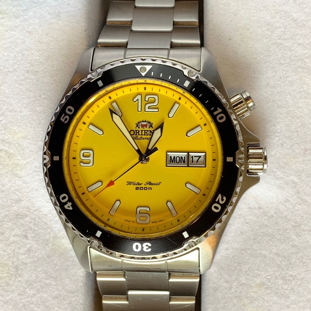 Rare 10th Anniversary Yellow Orient Mako Watch